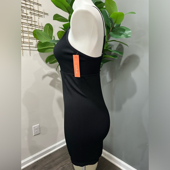 New Colsie women’s cut out ribbed romper Black Large - Picture 2 of 8